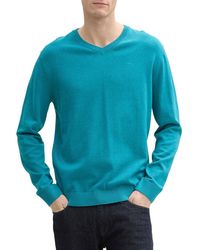 Tom Tailor - Pull Pull COL V Turquoise - Lyst