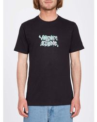 Volcom - T-shirt Camiseta Justin Hager In Type SS Black - Lyst