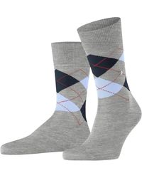 Burlington - Socquettes Chaussettes Manchester Carreaux Gris 3615 - Lyst