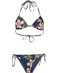 Roxy - Costume A Due Pezzi Into The Sun Tiki Tri Set - Lyst