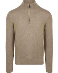Suitable - Sweatshirts Slub Yarn Pull Demi-Zip Beige - Lyst