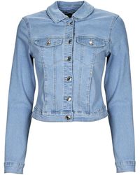 Vero Moda - Spijkerjack Vmluna Ls Slim Dnm Jacket Mix Ga Noos - Lyst