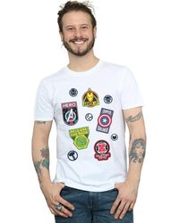 Marvel - T-shirt Avengers Hero Badges - Lyst
