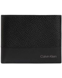 Dames Accessoires voor voor heren Portemonnees en kaarthouders voor heren Calvin Klein Denim Portemonnee Subtle Mix Bifold 5cc W/coin L in het Zwart 