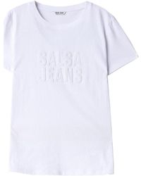 Salsa Jeans - T-shirt Embroidered logo t-shirt - Lyst