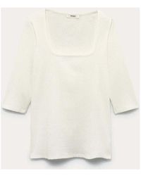 Promod - Blouses T-shirt côtelé uni - Lyst