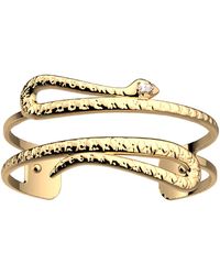 Les Georgettes - Bracelets Manchette Serpent doré 14mm - Lyst