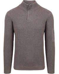 Suitable - Sweatshirts Mou Pull Demi-Zip Taupe - Lyst