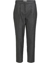 Vila - Pantalon Trousers Shine 7/8 - Black/silver - Lyst