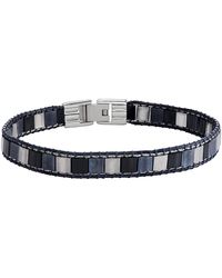 Jourden - Bracelets Bracelet Orion acier et perles bleues - Lyst