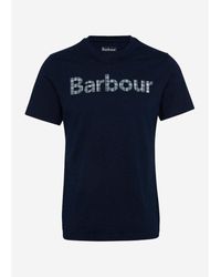 Barbour - T-shirt kilnwick t-shirt - marine - Lyst