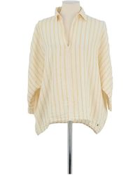 Des Petits Hauts - Tunique Blouse en coton jaune - Lyst