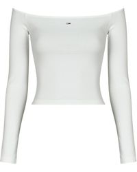 Tommy Hilfiger - T-Shirts A Maniche Lunghe Tjw Slim Essential Boat Neck Ls - Lyst