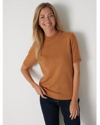 Daxon - Pull by - Pull col montant manches courtes - Lyst