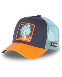 Capslab - Casquette Casquette trucker avec filet Dragon Ball Super Black Goku - Lyst