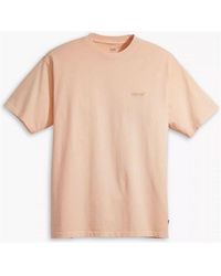 Levi's - T-shirt A0637 0096 - RED TAB TEE-GARMENT DYE PALE PEACH - Lyst