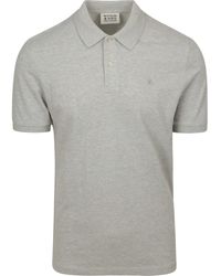 Scotch & Soda - T-shirt Core Piqué Polo Gris - Lyst