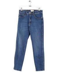 Sezane - Jeans Jean slim en coton bleu - Lyst