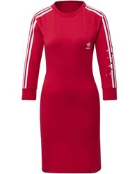 adidas Korte Jurk 3-stripes Jurk - Rood