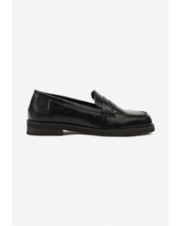 Vera Collection - Ballerines Mocassins plates effet Croco, Noir - Lyst
