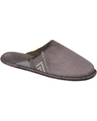 Isotoner - Chaussons Chaussons mules plates Gris chiné - Lyst