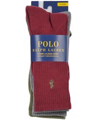 Polo Ralph Lauren SPORT X3 Chaussettes de sports - Rouge