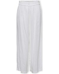 ONLY - Pantalon Noos Tokyo Linen Trousers - Bright White - Lyst