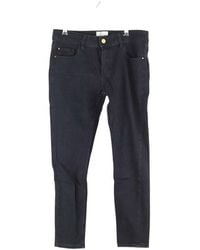 Sezane - Jeans Jean slim en coton noir - Lyst