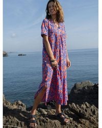 Daxon - Robe by - Robe d'été longue voile coton - Lyst