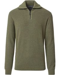 CASA MODA - Sweat-shirt Pull-over Demi-Zip Vert - Lyst