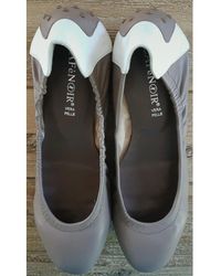 CafeNoir - Ballerines Ballerines en cuir beige et blanc Café Noir - Lyst