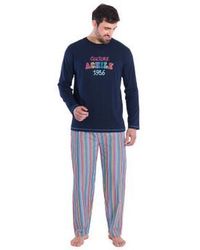 Achile - Pyjamas / Chemises de nuit Pyjama long en pur coton jersey ""1986"" - Lyst