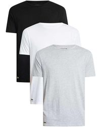Lacoste - Ensembles de pyjama Lot de 3 t-shirts confort ras du cou - Lyst