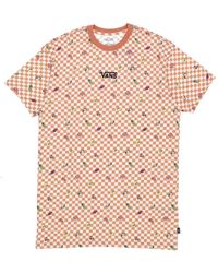 Vans - T-Shirt Center Vee Print Tee Dress Sun Bakmarshmallow - Lyst