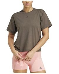 adidas - T-shirt T-shirt Power Back Cutout 3-Stripes - Lyst
