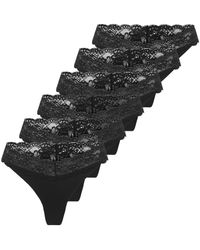 ONLY - Strings String Paquet de 6 ONLCHLOE LACE THONG 6P - Lyst