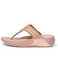 Fitflop - Tongs WALKSTAR TOE POST SANDALS ROSE GOLD - Lyst