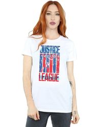 Dc Comics - T-shirt Justice League Movie Team Flag - Lyst