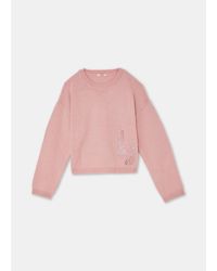 Liu Jo - Pull MAGLIA IN LANA CON LOGO E STRASS Art. GF5089MA51I - Lyst