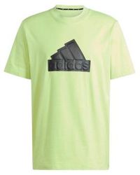 adidas - T-shirt TEE-SHIRT VERT - PULLIM BLACK - L - Lyst