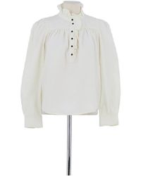 Ba&sh - Blouses Chemise En Coton Blanche - Lyst