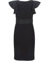 Lauren by Ralph Lauren Korte Jurk Jersey Sleeveless Cocktail Dress - Zwart
