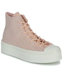 Converse - Turnschuhe Chuck Taylor All Star Modern Lift Platform Mono Suede - Lyst