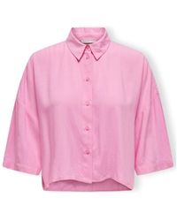ONLY - Blouses Noos Astrid Life Shirt 2/4 - Begonia Pink - Lyst