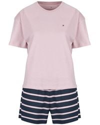 Tommy Hilfiger - Pyjamas/ Nachthemden Ss Prt Pj Short Set (Ext. Sizes) - Lyst