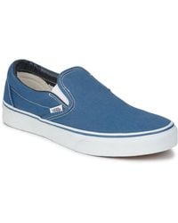 Vans - CLASSIC SLIP ON femmes Chaussures en bleu - Lyst