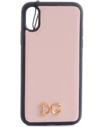 Femme Accessoires Étuis et coques de téléphone XS Case Housse portable Dolce & Gabbana en coloris Rose Women DG iPhone X 
