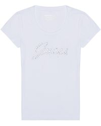 Guess - T-Shirt Korte Mouw Cn Ss Embro Script Logo Tee W5Yi46 J1314 - Lyst