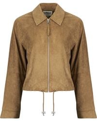 ONLY - Windjack Onllixa L/S Faux Suede - Lyst