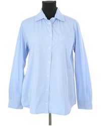 Max Mara - Chemise Chemise en coton bleue - Lyst